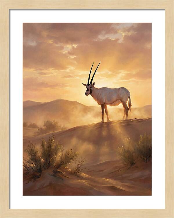 Arabian Oryx At Dusk