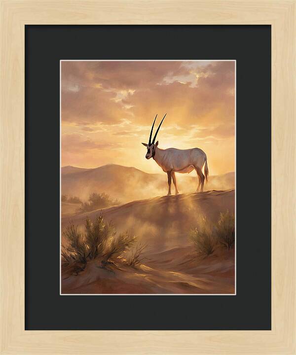 Arabian Oryx At Dusk