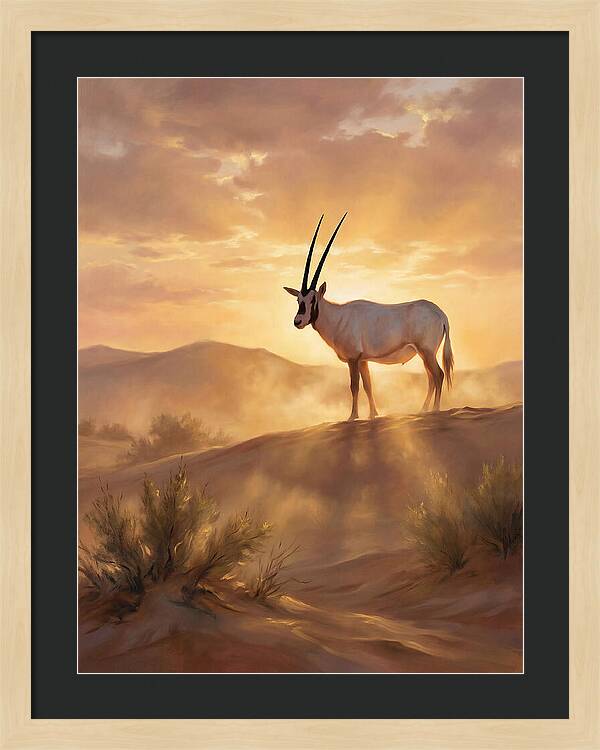 Arabian Oryx At Dusk