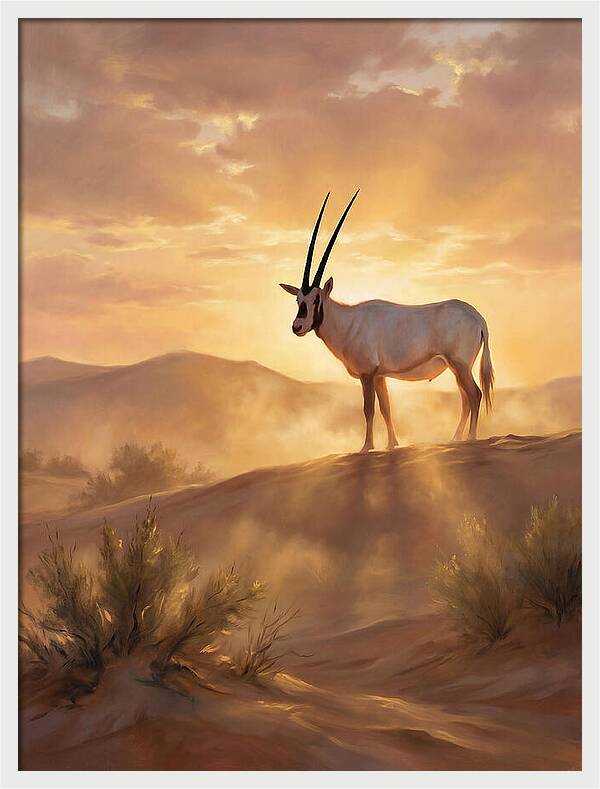 Arabian Oryx At Dusk