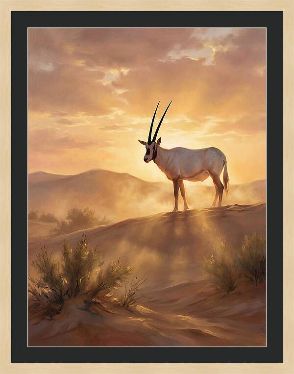 Arabian Oryx At Dusk