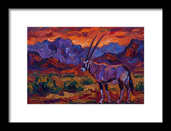 Arabian Oryx In Expressionist Style