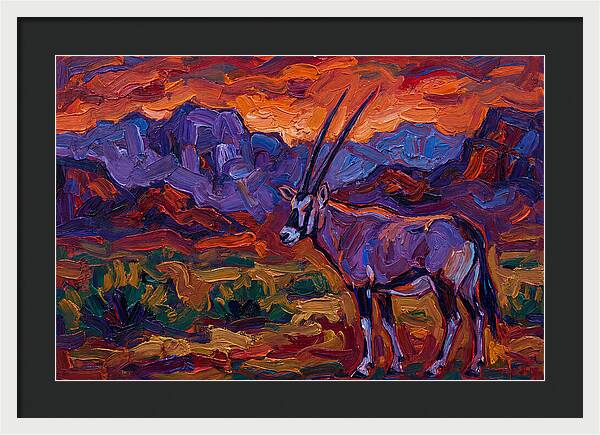 Arabian Oryx In Expressionist Style