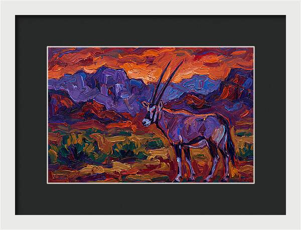 Arabian Oryx In Expressionist Style