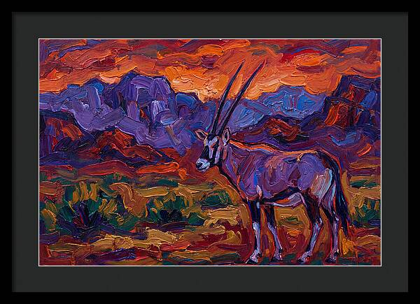 Arabian Oryx In Expressionist Style