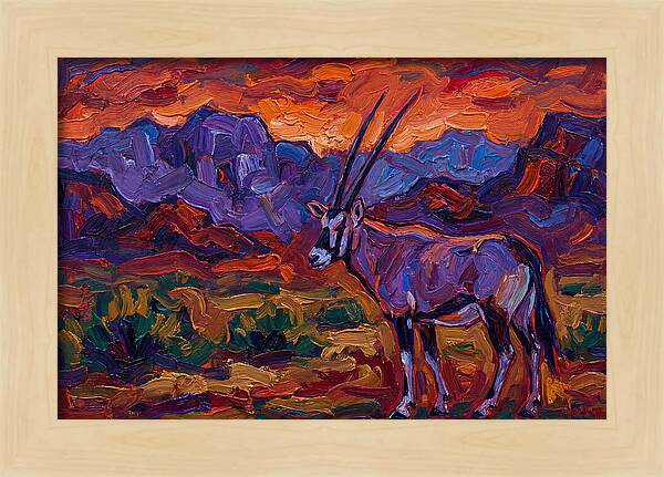 Arabian Oryx In Expressionist Style