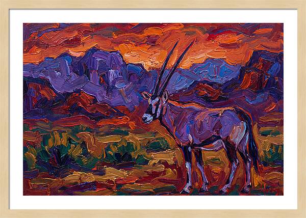 Arabian Oryx In Expressionist Style