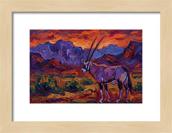 Arabian Oryx In Expressionist Style