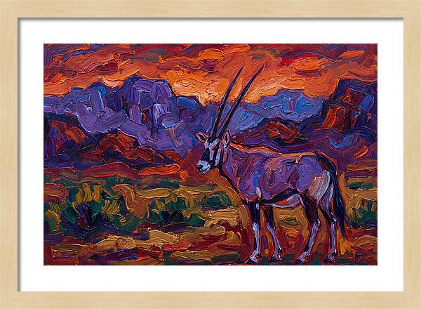Arabian Oryx In Expressionist Style