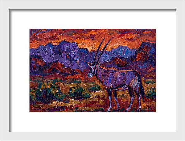 Arabian Oryx In Expressionist Style