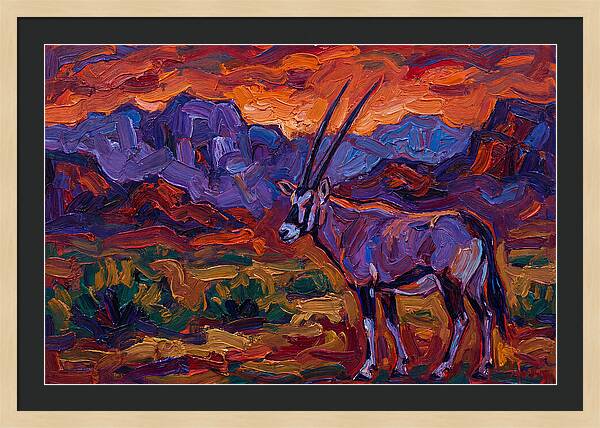 Arabian Oryx In Expressionist Style