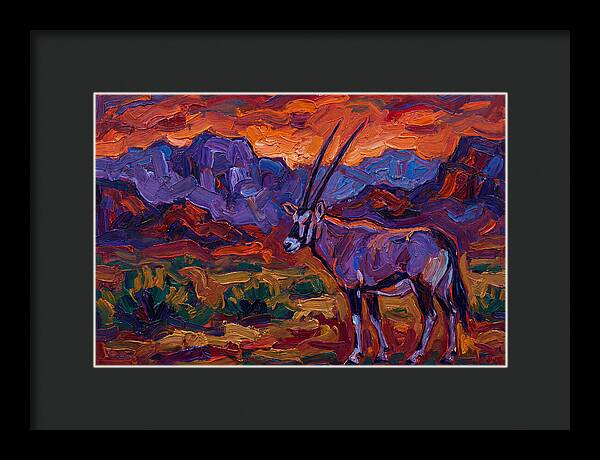 Arabian Oryx In Expressionist Style