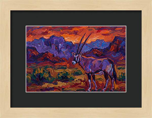 Arabian Oryx In Expressionist Style