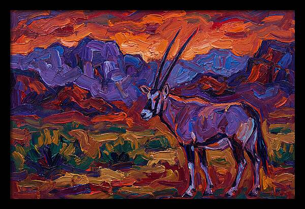 Arabian Oryx In Expressionist Style