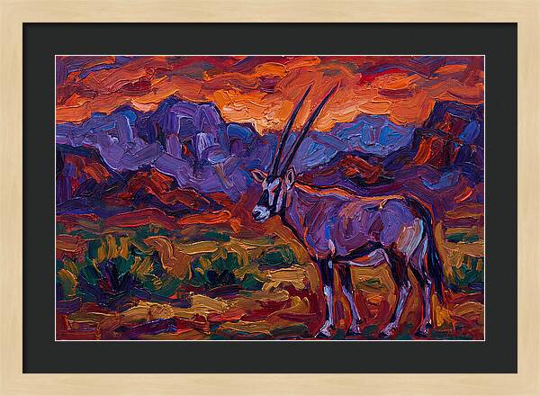Arabian Oryx In Expressionist Style
