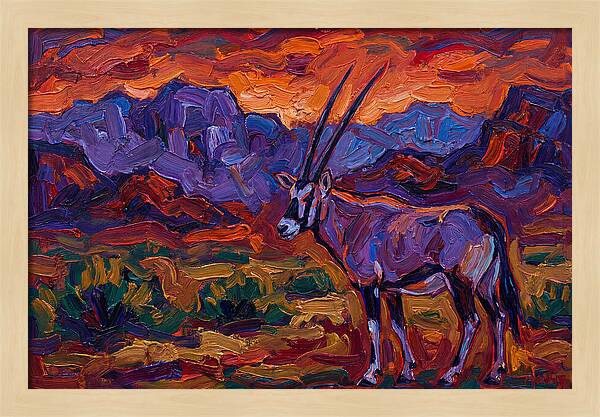 Arabian Oryx In Expressionist Style