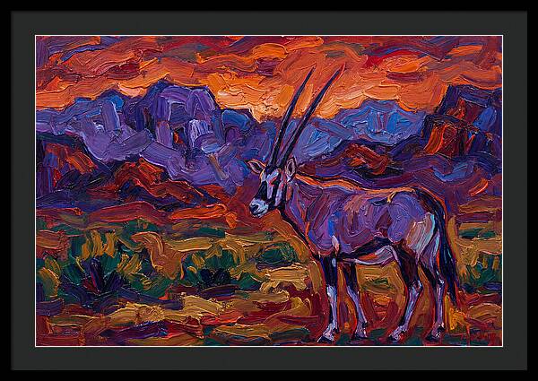 Arabian Oryx In Expressionist Style