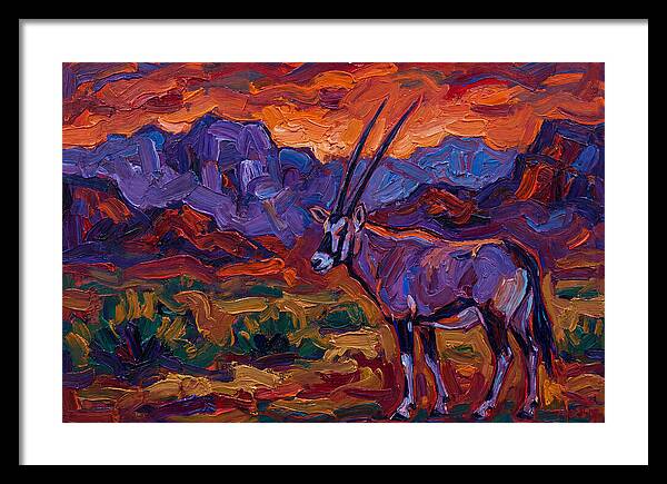 Arabian Oryx In Expressionist Style