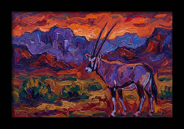 Arabian Oryx In Expressionist Style