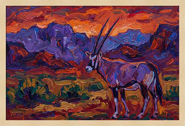 Arabian Oryx In Expressionist Style