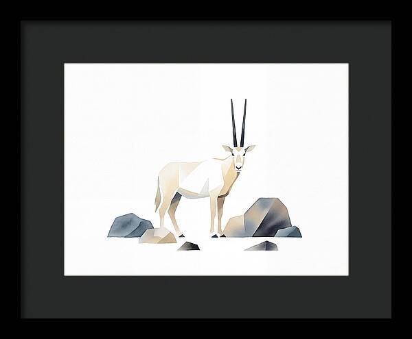 Arabian Oryx In Minimalist Style