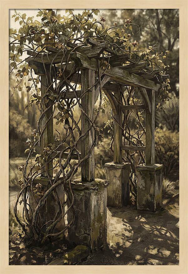 Arbor Covered In Climbing Vines