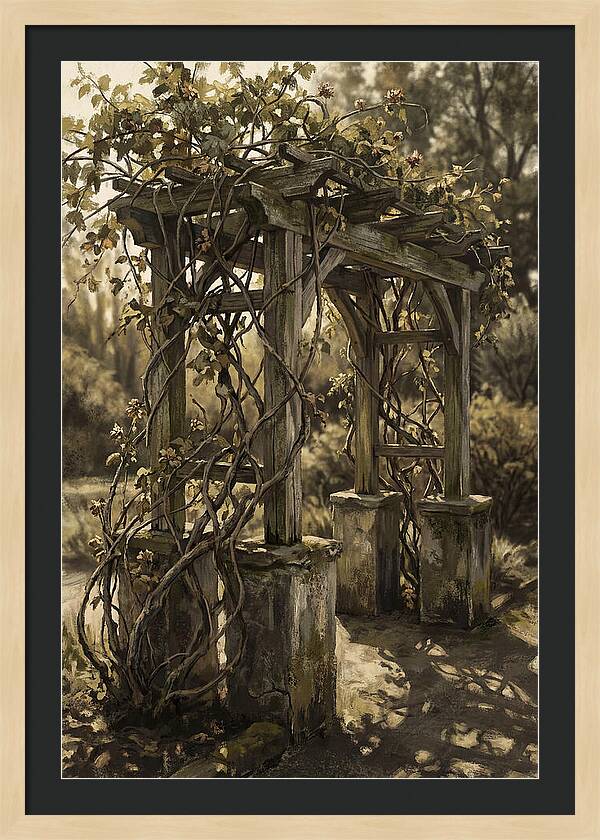 Arbor Covered In Climbing Vines