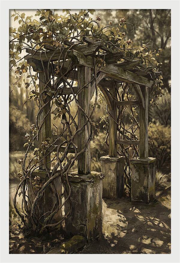 Arbor Covered In Climbing Vines