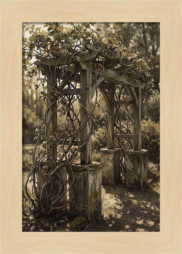 Arbor Covered In Climbing Vines