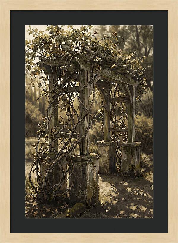 Arbor Covered In Climbing Vines