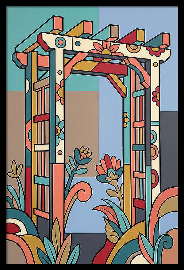 Arbor With Vibrant Flora