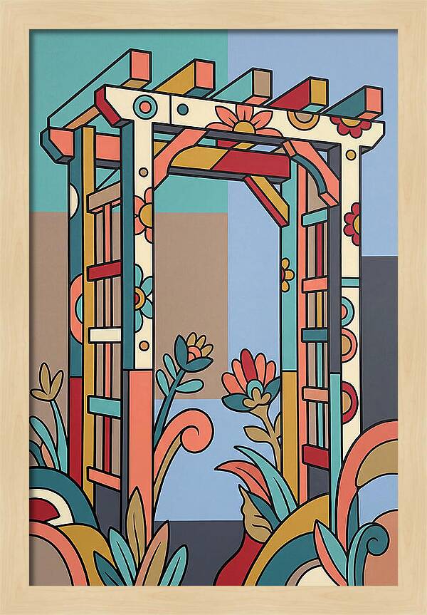 Arbor With Vibrant Flora