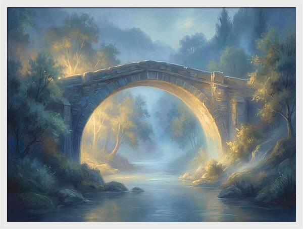 Arch Bridge At Dusk