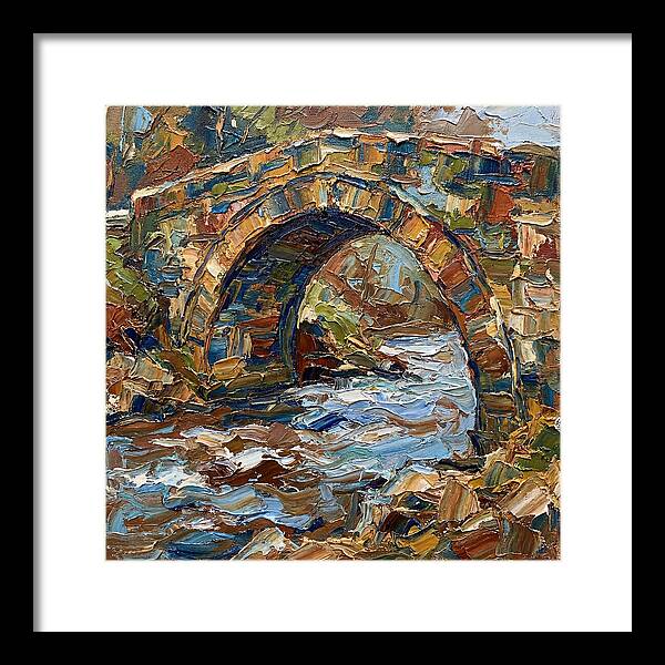 Arch Bridge Over Flowing Stream