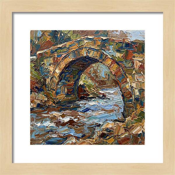 Arch Bridge Over Flowing Stream