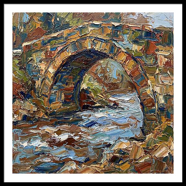 Arch Bridge Over Flowing Stream