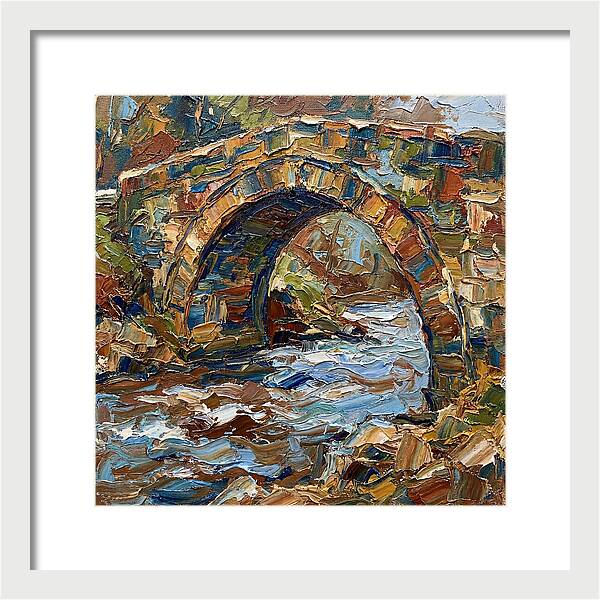 Arch Bridge Over Flowing Stream