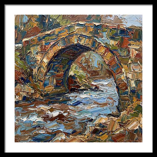 Arch Bridge Over Flowing Stream