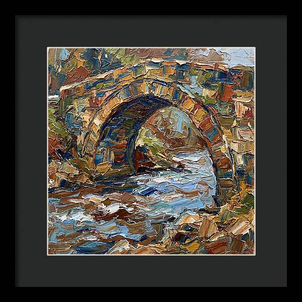 Arch Bridge Over Flowing Stream