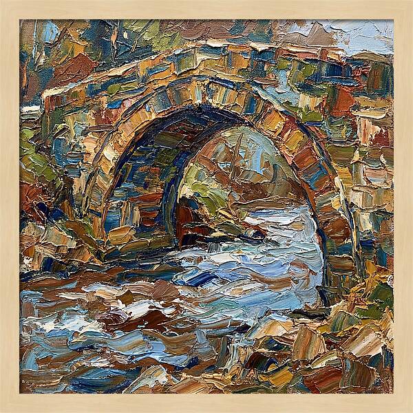Arch Bridge Over Flowing Stream