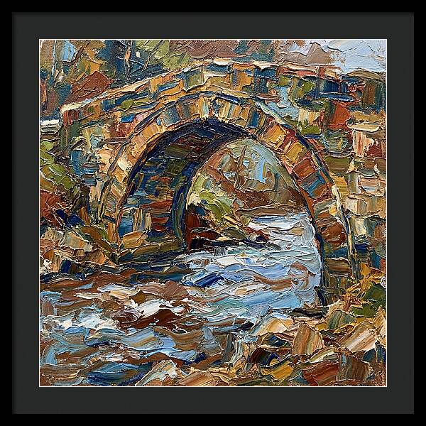 Arch Bridge Over Flowing Stream