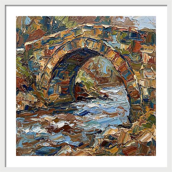 Arch Bridge Over Flowing Stream