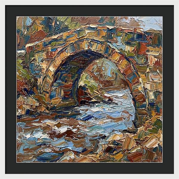 Arch Bridge Over Flowing Stream