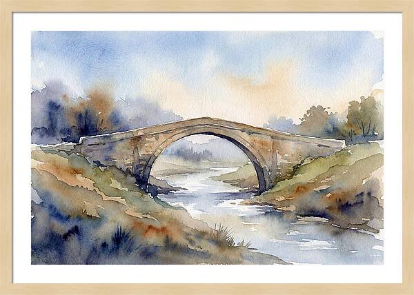 Arch Bridge Over Tranquil Waters