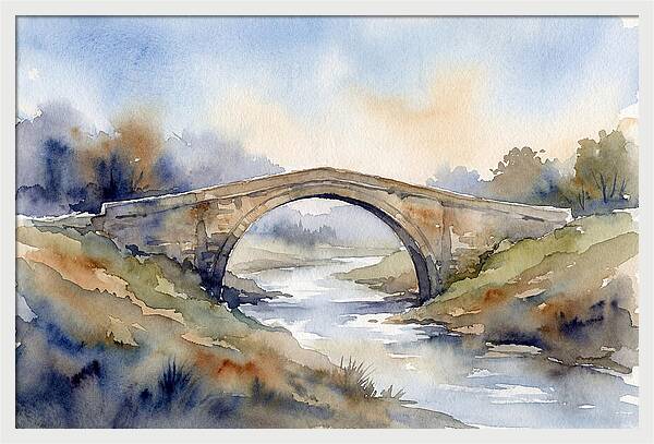 Arch Bridge Over Tranquil Waters