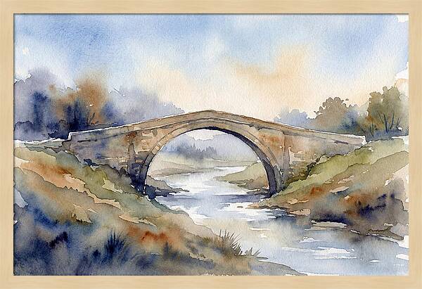Arch Bridge Over Tranquil Waters