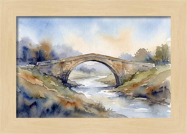 Arch Bridge Over Tranquil Waters