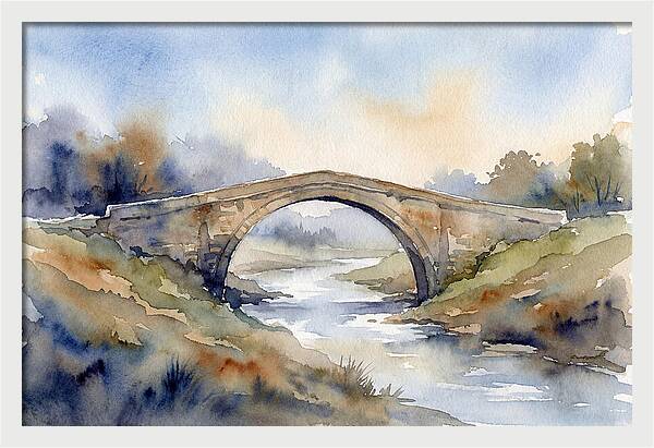 Arch Bridge Over Tranquil Waters