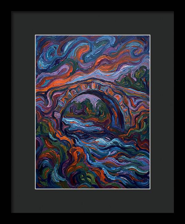 Arch Bridge Under Vibrant Skies