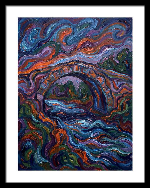 Arch Bridge Under Vibrant Skies